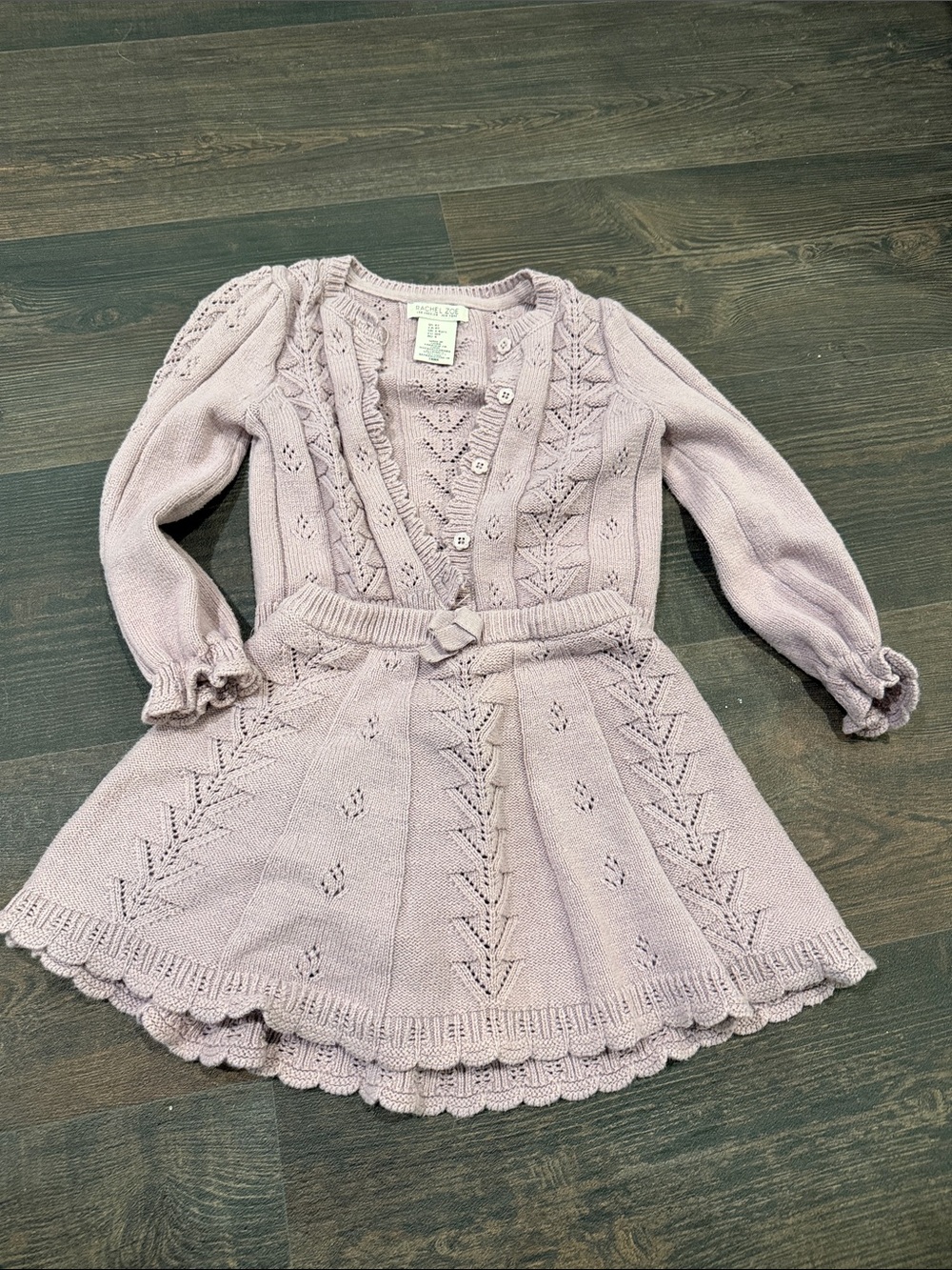 Rachel Zoe Lavender Knit Dress & Cardigan Set